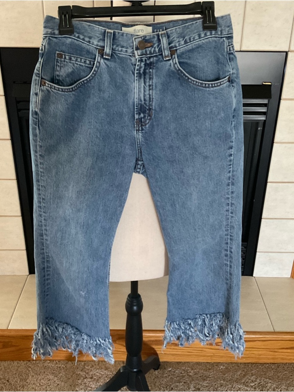 Gap Flare, Fringed Cropped Ankle Jeans, Women’s Sz 4